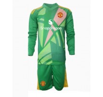 Manchester United Bramkarskie Koszulka Trzecia dzieci 2024-25 Długi Rękaw (+ krótkie spodenki)